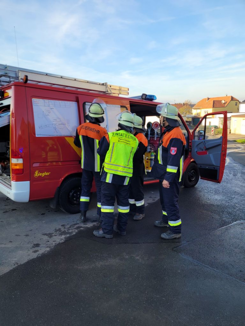 FF Kronung: Einsatzübung Werkstattbrand