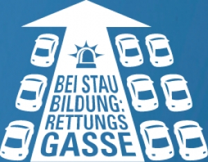 Bei Staubildung auf der Autobahn: Rettungsgasse