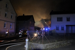 Scheune wurde ein Raub der Flammen